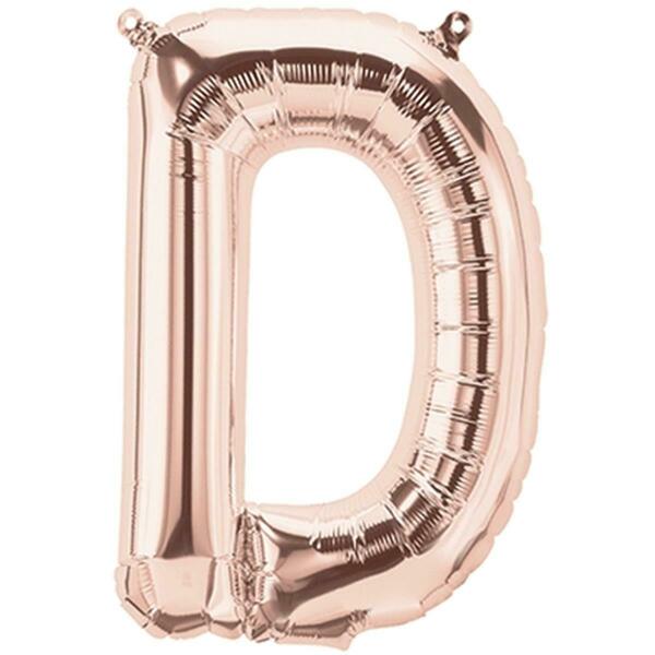 Loftus International 16 in. Letter D Rose Gold Balloon, 5PK KV-01340